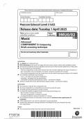 2025 Pearson Edexcel Music A Level Paper 2 &lpar;9MU0&sol;02&colon; Composing Briefs assessing technique&rpar;