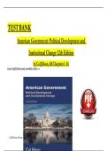 Test bank for american government political development and institutional change 12th Edition by Cal Jillson