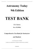 TEST BANK &mdash; Astronomy Today&comma; 9th Edition &mdash; Eric Chaisson & Steve McMillan &mdash; ISBN 9780134450278