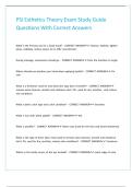 PSI Esthetics Theory Exam Study Guide Questions With Correct Answers&period;