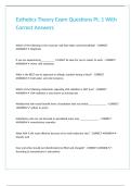 Esthetics Theory Exam Questions Pt&period; 1 With Correct Answers&period;