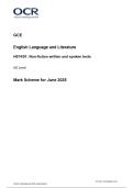 OCR AS Level English Language and Literature Paper 1 & 2 JUNE 2025 QUESTION PAPERS AND MARK SCHEMES