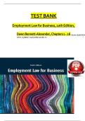 Test Bank for Employment Law for Business&comma; 10th Edition by Dawn Bennett-Alexander&period;pdf
