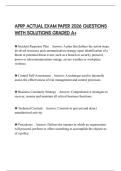 APRP ACTUAL EXAM PAPER 2026 QUESTIONS WITH SOLUTIONS GRADED A&plus;