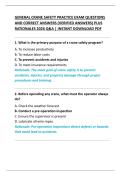 GENERAL CRANE SAFETY PRACTICE EXAM QUESTIONS  AND CORRECT ANSWERS &lpar;VERIFIED ANSWERS&rpar; PLUS  RATIONALES 2026 Q&A &vert; INSTANT DOWNLOAD PDF 