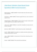 Utah Basic Esthetics State Board Exam Questions With Correct Answers 