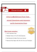ATLS 10th Edition Post Test 4 Questions and Answers with Verified Rationales (2025 / 2026) 100% Guarantee Pass