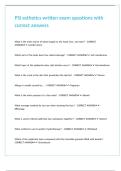 PSI esthetics written exam questions with correct answers 