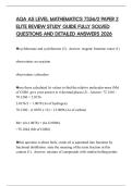 AQA AS LEVEL MATHEMATICS 7356&sol;2 PAPER 2 ELITE REVIEW STUDY GUIDE FULLY SOLVED QUESTIONS AND DETAILED ANSWERS 2026