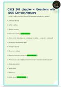 CSCE 201 chapter 4 Questions with  100&percnt; Correct Answers 