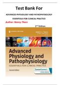 Test bank for Advanced physiology and pathophysiology essentials for clinical practice 2ND Edition&period; By Nancy Tkacs&period; Latest Edition 2025-2026