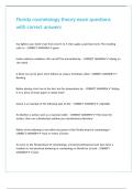 Florida cosmetology theory exam questions with correct answers