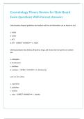 Cosmetology Theory Review for State Board Exam Questions With Correct Answers