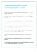 Cosmetology theory exam practice questions with correct answers