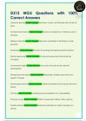 D315 WGU Questions with 100&percnt;  Correct Answers