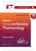 &ast;&ast;&ast;&ast;INSTANT DOWNLOAD&ast;&ast;&ast;PDF&ast;&ast;&ast;&ast;TEST BANK FOR- FOCUS ON NURSING PHARMACOLOGY 7TH EDITION BY KARCH