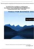 TEST BANK & SOLUTION MANUAL FOR MANAGERIAL ACCOUNTING&colon; TOOLS FOR BUSINESS DECISION-MAKING&comma; 6TH CANADIAN EDITION BY JERRY J&period; WEYGANDT