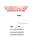 PEDIATRIC ADVANCED LIFE SUPPORT 2025&sol;2026 EXAM&vert;STANDARDIZED QUESTIONS AND ANSWERS