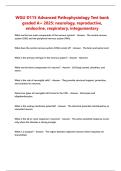 WGU D115 Advanced Pathophysiology Test bank  graded A&plus; 2025&colon; neurology&comma; reproductive&comma;  endocrine&comma; respiratory&comma; integumentary  