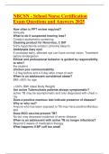 NBCSN - School Nurse Certification Exam Questions and Answers 2025