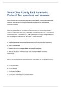 Santa Clara County EMS Paramedic  Protocol Test questions and answers 