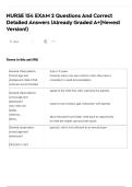 NURSE 154 EXAM 2 Questions And  Correct Detailed Answers &vert;Already  Graded A&plus;&lpar;Newest Version&excl;&rpar;