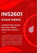 INS2601 OCT / NOV EXAM 2025 *COMPLETE ANSWERS* DUE DATE 31 OCTOBER 2025 {COPYING IS STRICTLY PROHIBITED}