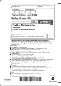 Bundle 2025 Pearson Edexcel A Level Further Mathematics Paper 3 Question paper and mark scheme &lpar;9FM0&sol;3B&colon; Further Statistics 1&rpar;