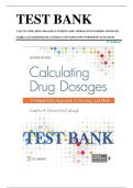 Test Bank Calculating Drug Dosages a Patient Safe Approach to Nursing and Math 2nd Edition by Castillo Werner Mccullough
