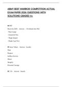 ARMY BEST WARRIOR COMPETITION ACTUAL EXAM PAPER 2026 QUESTIONS WITH SOLUTIONS GRADED A&plus;