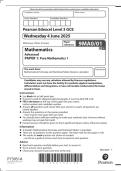 Bundle 2025 Pearson Edexcel A Level Mathematics Paper 1 Question paper and mark scheme &lpar;9MA0&sol;01&colon; Pure Mathematics 1&rpar;