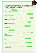 EAWS Common Core Questions with  100&percnt; Correct Answers 