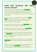 EAWS ALSS Questions with 100&percnt;  Correct Answers 