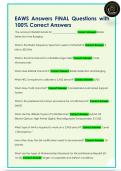EAWS Answers FINAL Questions with  100&percnt; Correct Answers