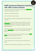 EAWS Armament Weapons Questions  with 100&percnt; Correct Answers