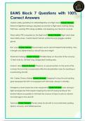 EAWS Block 7 Questions with 100&percnt;  Correct Answers