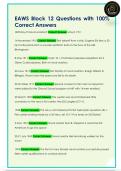 EAWS Block 12 Questions with 100&percnt;  Correct Answers