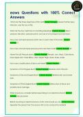 eaws Questions with 100&percnt; Correct  Answers 
