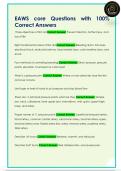 EAWS core Questions with 100&percnt;  Correct AnswersEAWS core Questions with 100&percnt;  Correct Answers