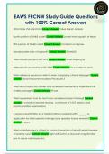 EAWS FRCNW Study Guide Questions  with 100&percnt; Correct Answers 