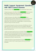 EAWS Support Equipment Questions  with 100&percnt; Correct Answers 