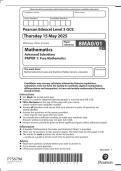 Bundle 2025 Pearson Edexcel AS Level Mathematics Paper 1 Question paper and mark scheme &lpar;8MA0&sol;01&colon; Pure Mathematics&rpar;
