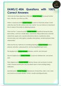 EAWS&sol;C-40A Questions with 100&percnt;  Correct Answers 