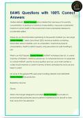 EAWS Questions with 100&percnt; Correct  Answers 