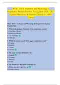 WGU  D313  Anatomy and Physiology 2  Respiratory System Practice Test &lpar;Latest 2026 &sol; 2027  Update&rpar; Questions & Answers &vert; Grade A &vert; 100&percnt;  Correct