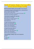 MATH 110 Statistics Module 6 Test Exam &lpar;100&percnt;  Correct Answers&rpar; Portage Learning 