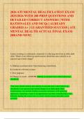 2026 ATI MENTAL HEALTH LATEST EXAM  2025&sol;2026 WITH 200 PREP QUESTIONS AND  DETAILED CORRECT ANSWERS &vert; WITH  RATIONALES AND MCQs &vert; ALREADY  GRADED A&plus; &vert; GUARANTEED SUCCESS &vert; ATI  MENTAL HEALTH ACTUAL FINAL EXAM  &lbrack;BRAND NEW&rsqb; 