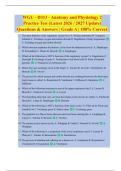 WGU - D313 - Anatomy and Physiology 2  Practice Test &lpar;Latest 2026 &sol; 2027 Update&rpar;  Questions & Answers &vert; Grade A &vert; 100&percnt; Correct 