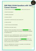 EHR FINAL EXAM Questions with 100&percnt;  Correct Answers 