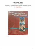 Essentials of Cardiopulmonary Physical Therapy &ndash; 3rd Edition by Ellen Hillegass &vert; Complete Test Bank for Chapters 1&ndash;22